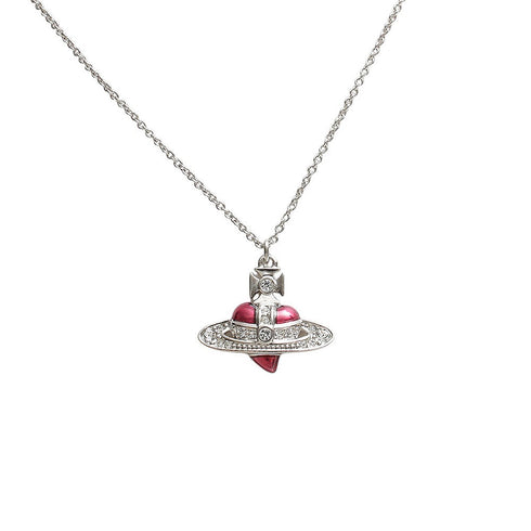 ヴィヴィアンウエストウッド VIVIENNE WESTWOOD DIAMANTE HEART ネックレス 630203BM-02P383 レディース シルバー